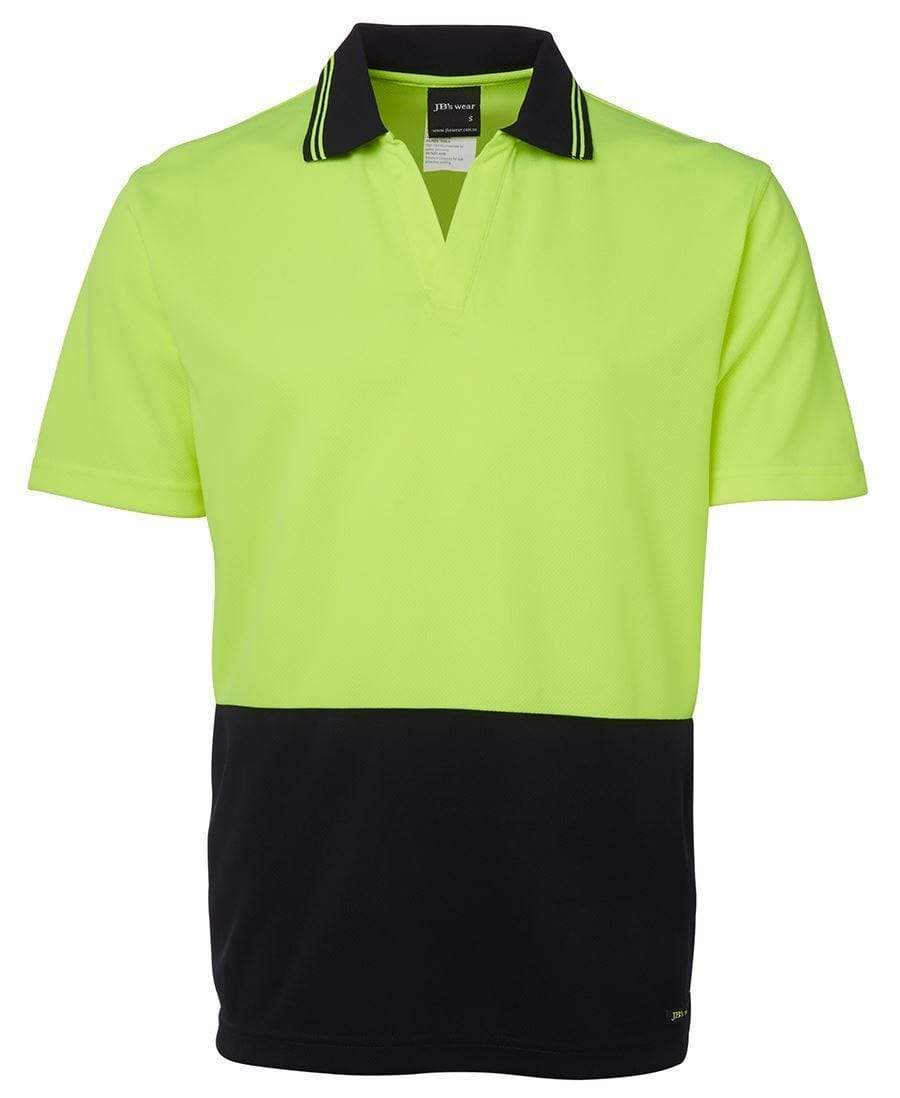 Jb's Wear Work Wear JB'S Hi-Vis Short Sleeve Non Button Polo 6HNB