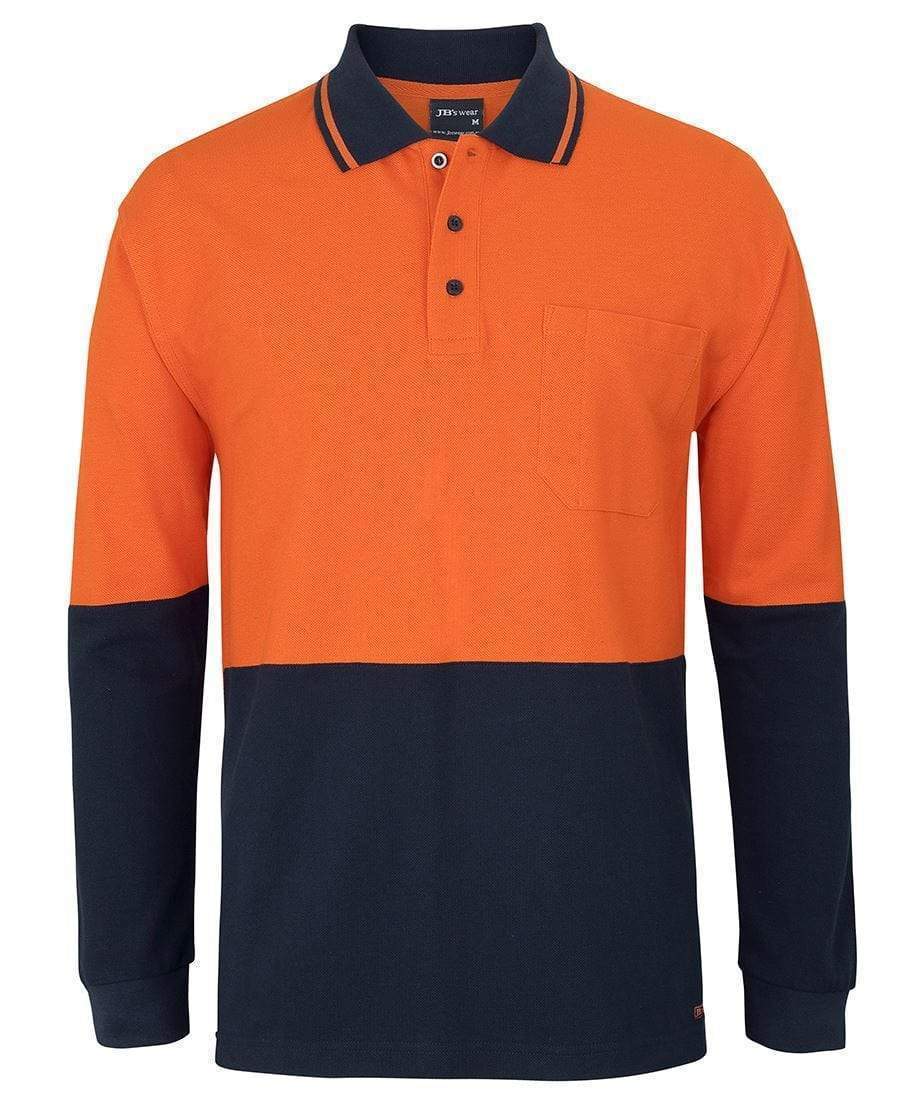 JB'S Wear Work Wear Orange/Navy / 2XS JB's hi vis tradiotional pique polo shirt 6HVQL