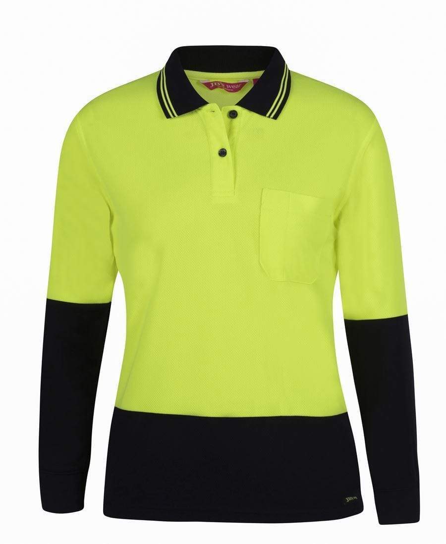 Jb's Wear Work Wear JB'S Women’s Hi Vis Long Sleeve Comfort Polo 6LHCL