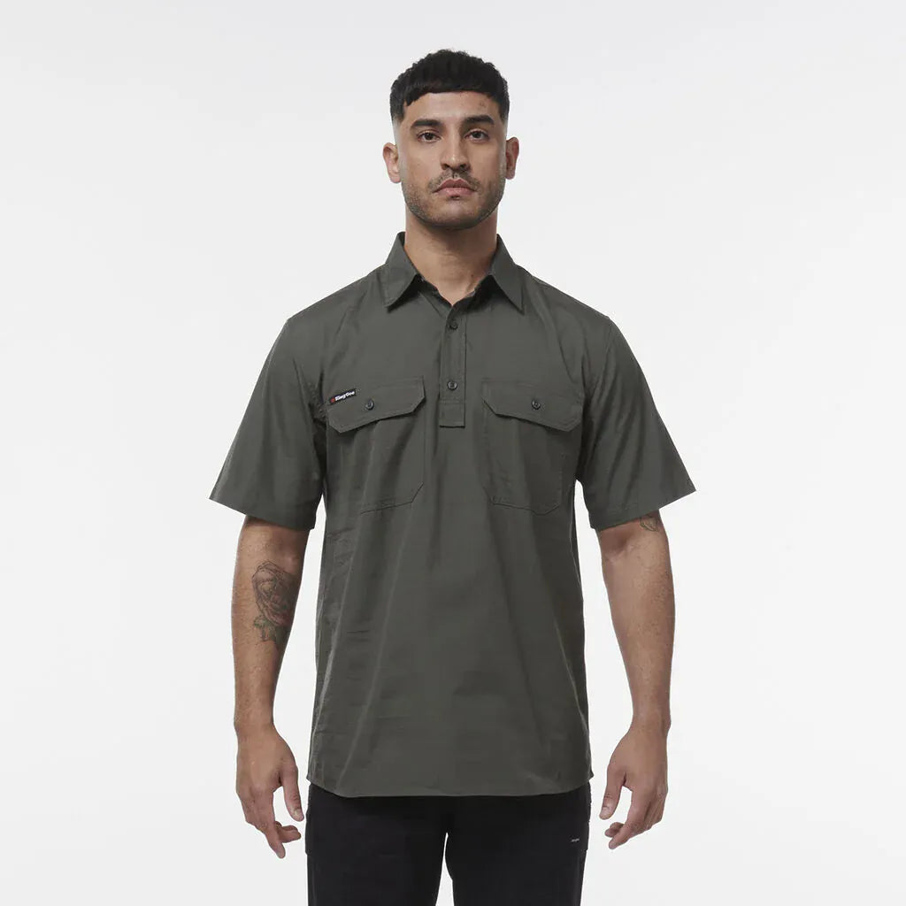 KingGee Workcool Vented Closed Front Short Sleeve Shirt K14032