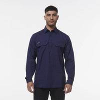 KingGee Workcool Vented Open Front Long Sleeve Shirt K14031