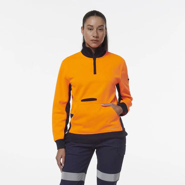 Kinggee Women's Spliced Taped 1/4 Zip Fleece K45009 