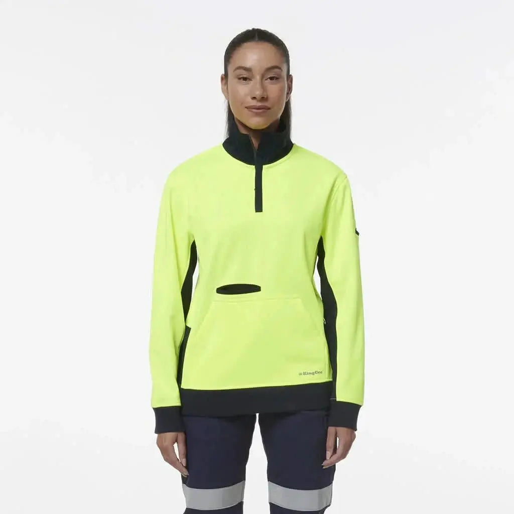 Kinggee Women's Spliced Taped 1/4 Zip Fleece K45009 