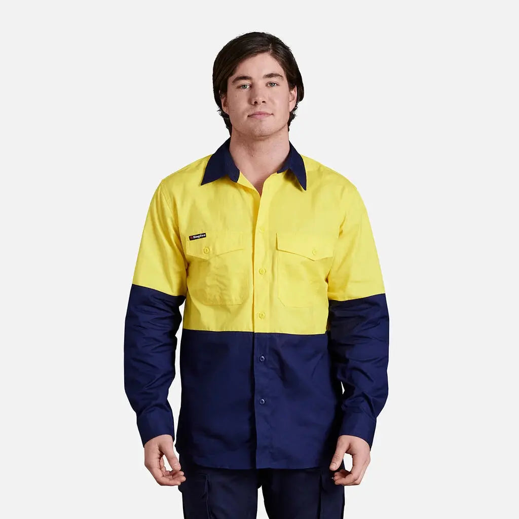 KingGee Workcool 2 Hi-Vis Spliced Work Shirt K54870 KingGee