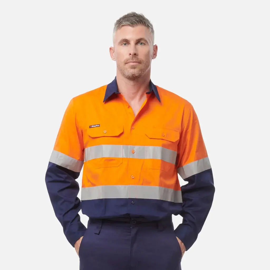 KingGee WorkCool Vented Long Sleeve Taped Shirt K54913 