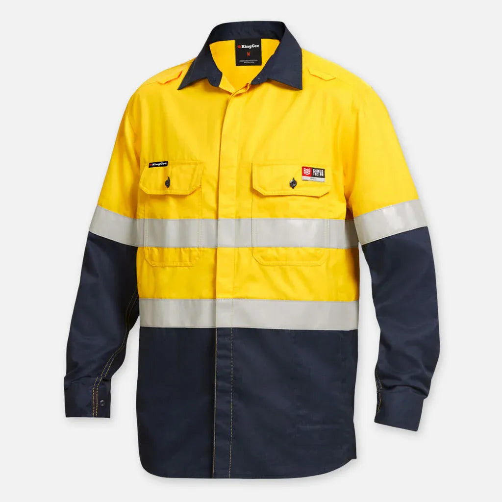 KingGee Shieldtec Lenzing FR Hi Vis Open Front Shirt K84000