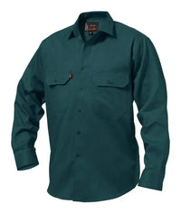 KingGee Open Front Long Sleeve Drill Work Shirt K04010 Metro Workwear.