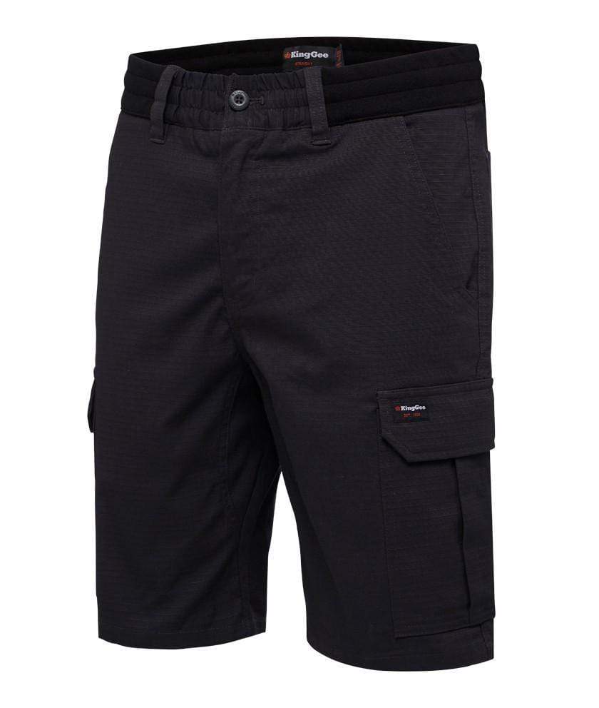 KingGee Work Wear Black / 72 R KingGee Rib Comfort Waist Short K17007