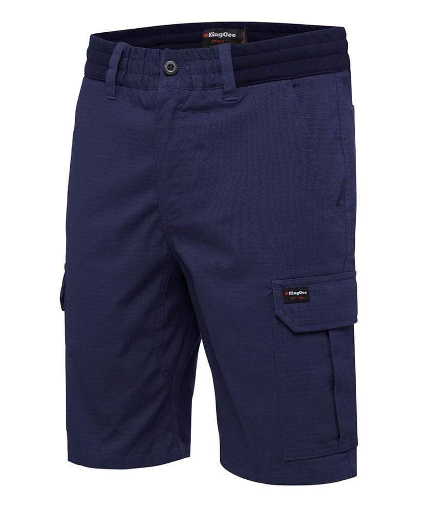 KingGee Work Wear Navy / 72 R KingGee Rib Comfort Waist Short K17007