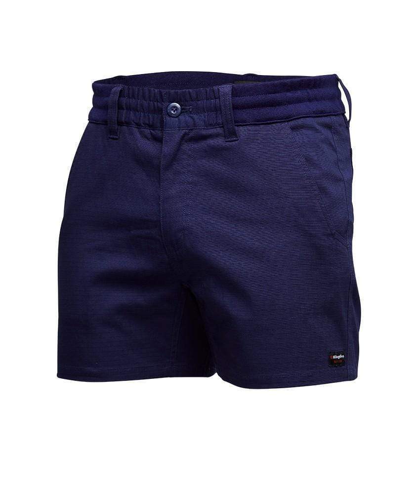 KingGee Work Wear Navy / 77 R KingGee Rib Comfort Waist Short Short (NEW) K17012