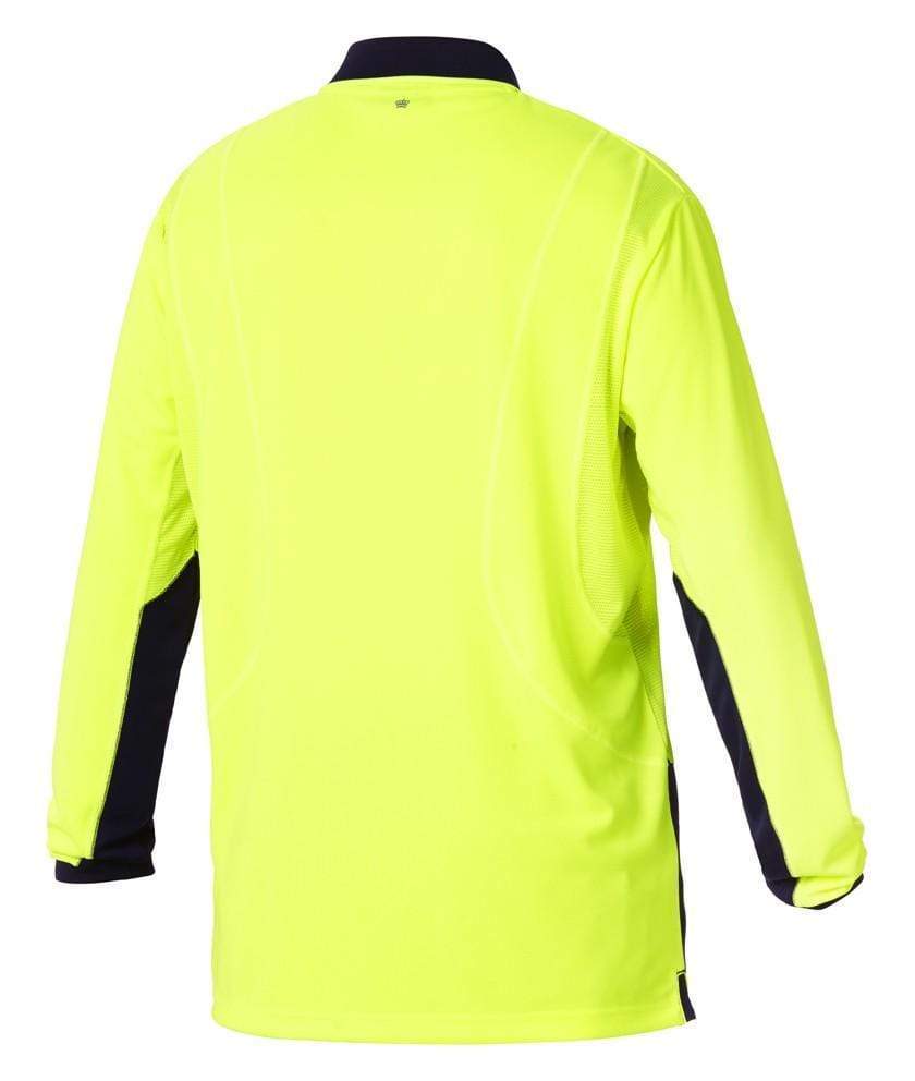 KingGee Work Wear KingGee Workcool 2 Hyperfreeze Hi Vis Polo L/S K54840