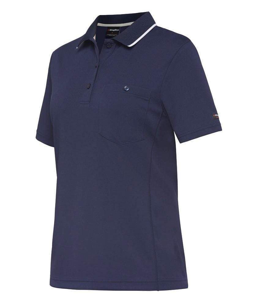 KingGee Work Wear Navy / XS KingGee Workcool Hyperfreeze Polo S/S Womens K44740