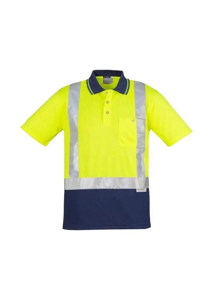 Syzmik Men’s Hi Vis Spliced Polo - Short Sleeve Shoulder Taped ZH233 Metro Workwear.