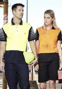 SYZMIK Men’s Hi Vis Zone Polo ZH236 Work Wear Syzmik   