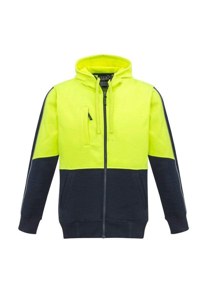 Syzmik Workwear Unisex Hi Vis Full Zip Hoodie ZT485 Work Wear Syzmik   