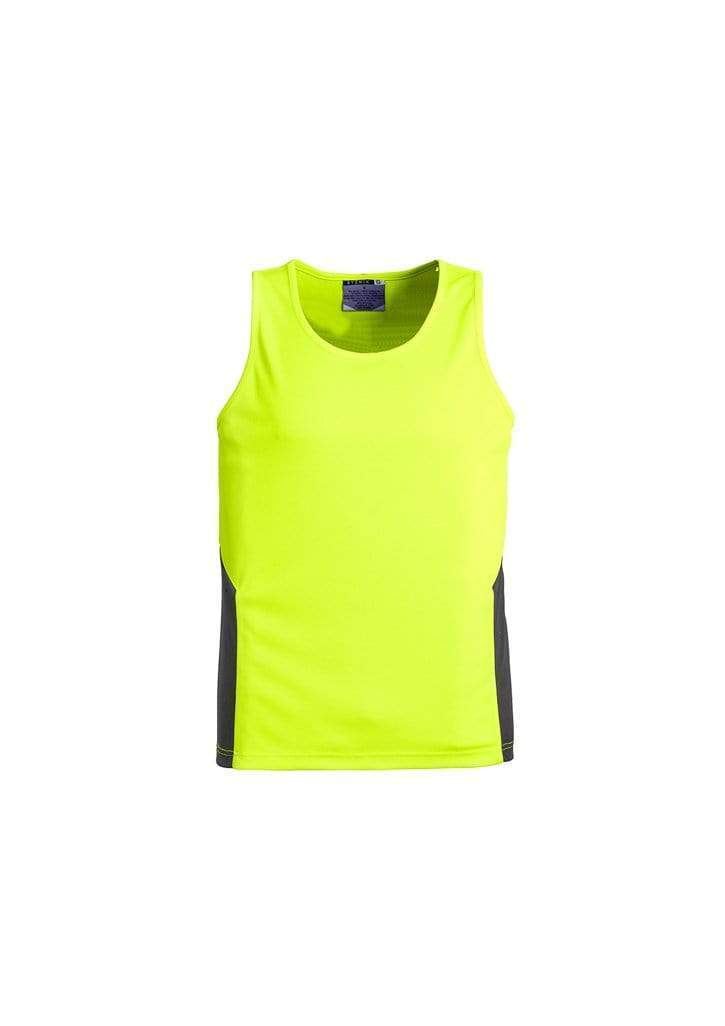 Unisex Hi Vis Squad Singlet ZH239 Work Wear Syzmik Yellow/Charcoal XXS 