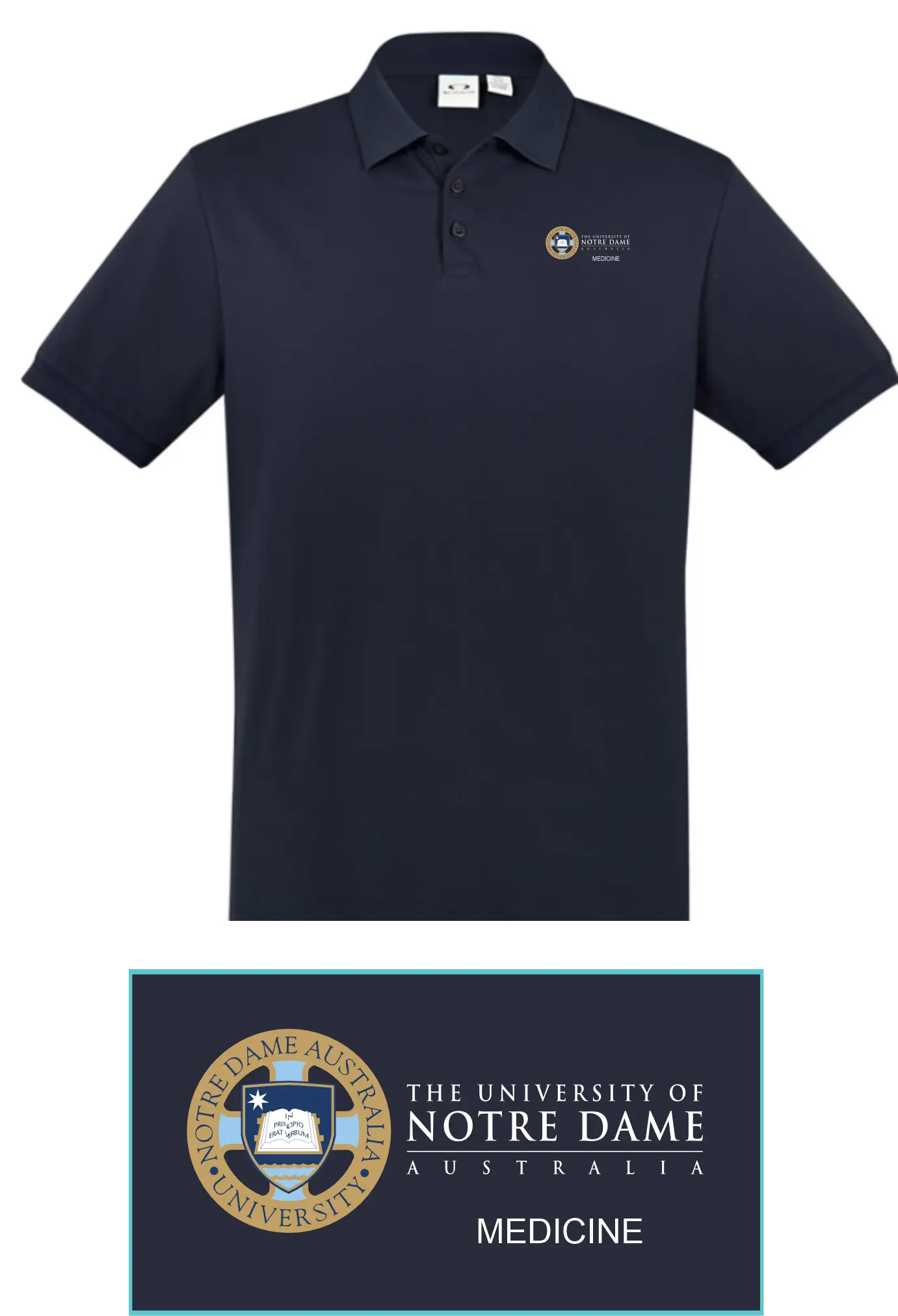 UNDA Men's MEDICINE Navy Polo Shirt MP105MS Flash Uniforms