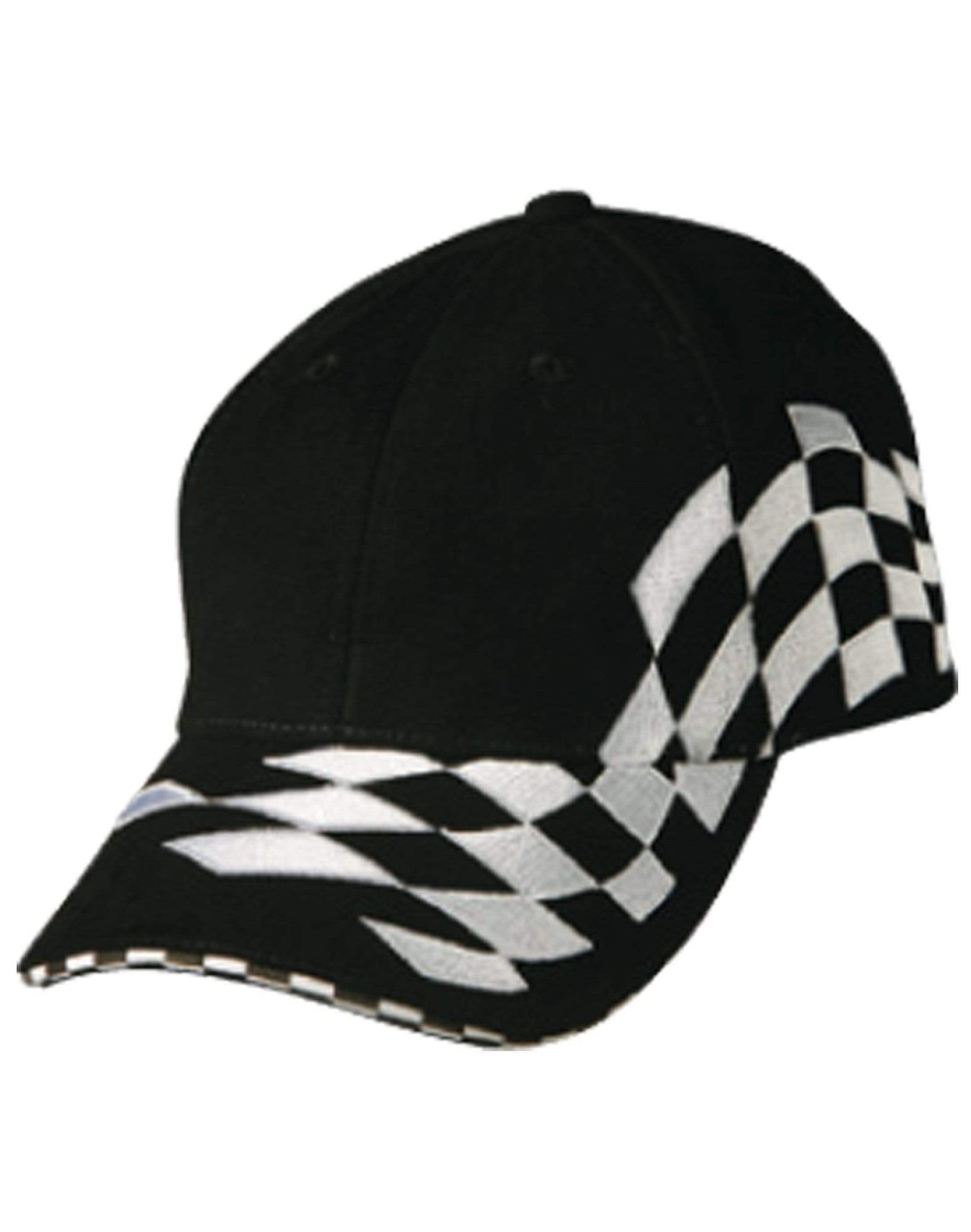 Contrast Check & Sandwich Cap CH99 Active Wear Winning Spirit Black/White One size 