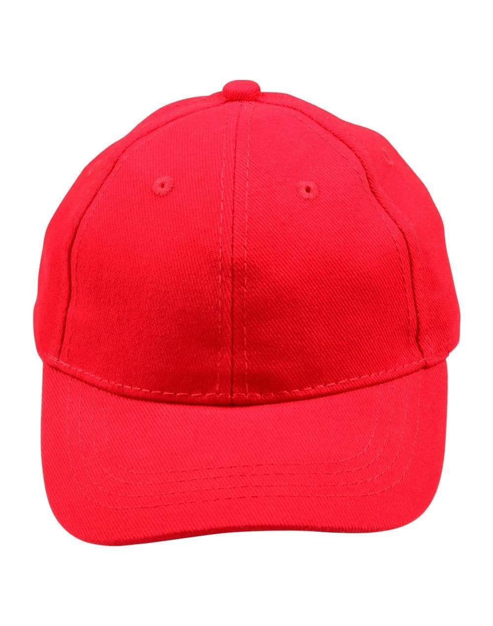 Kids Brushed Cotton Cap H1055 Active Wear Winning Spirit Red 42cm-56cm 