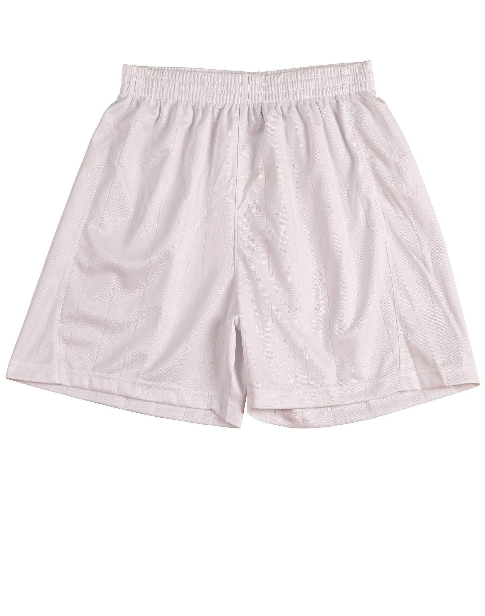 Shoot Soccer Shorts Kids Ss25k Active Wear Winning Spirit White 6K 