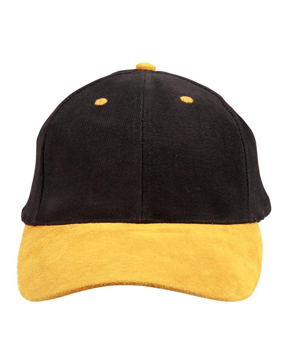 Suede Peak Cap Ch05 Active Wear Winning Spirit Black/ Gold One size 