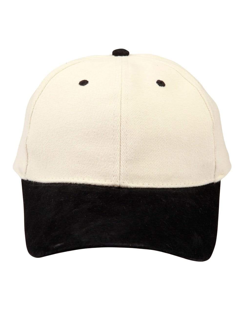 Suede Peak Cap Ch05 Active Wear Winning Spirit Natural/Black One size 