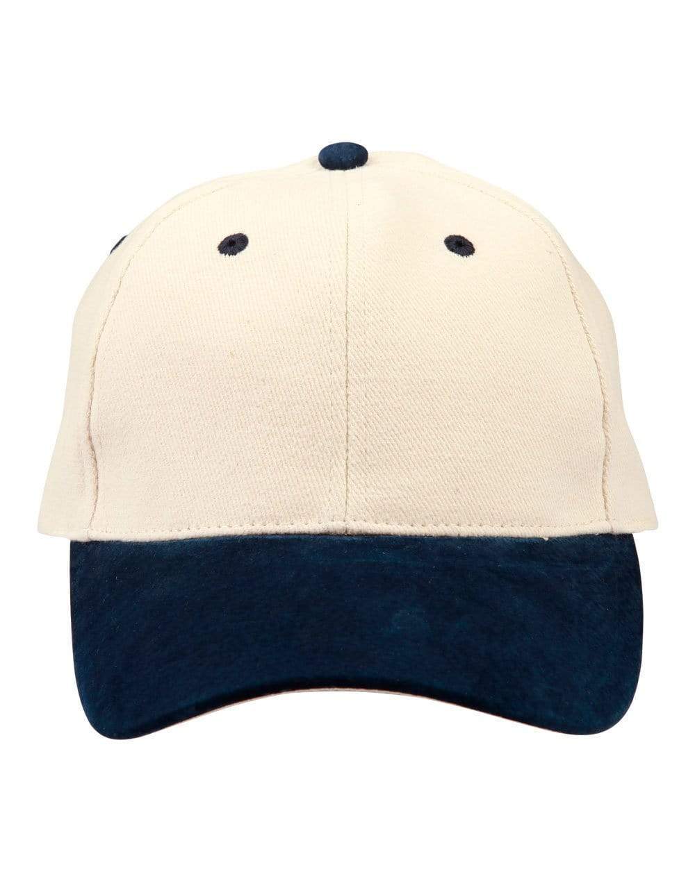 Suede Peak Cap Ch05 Active Wear Winning Spirit Natural/Navy One size 