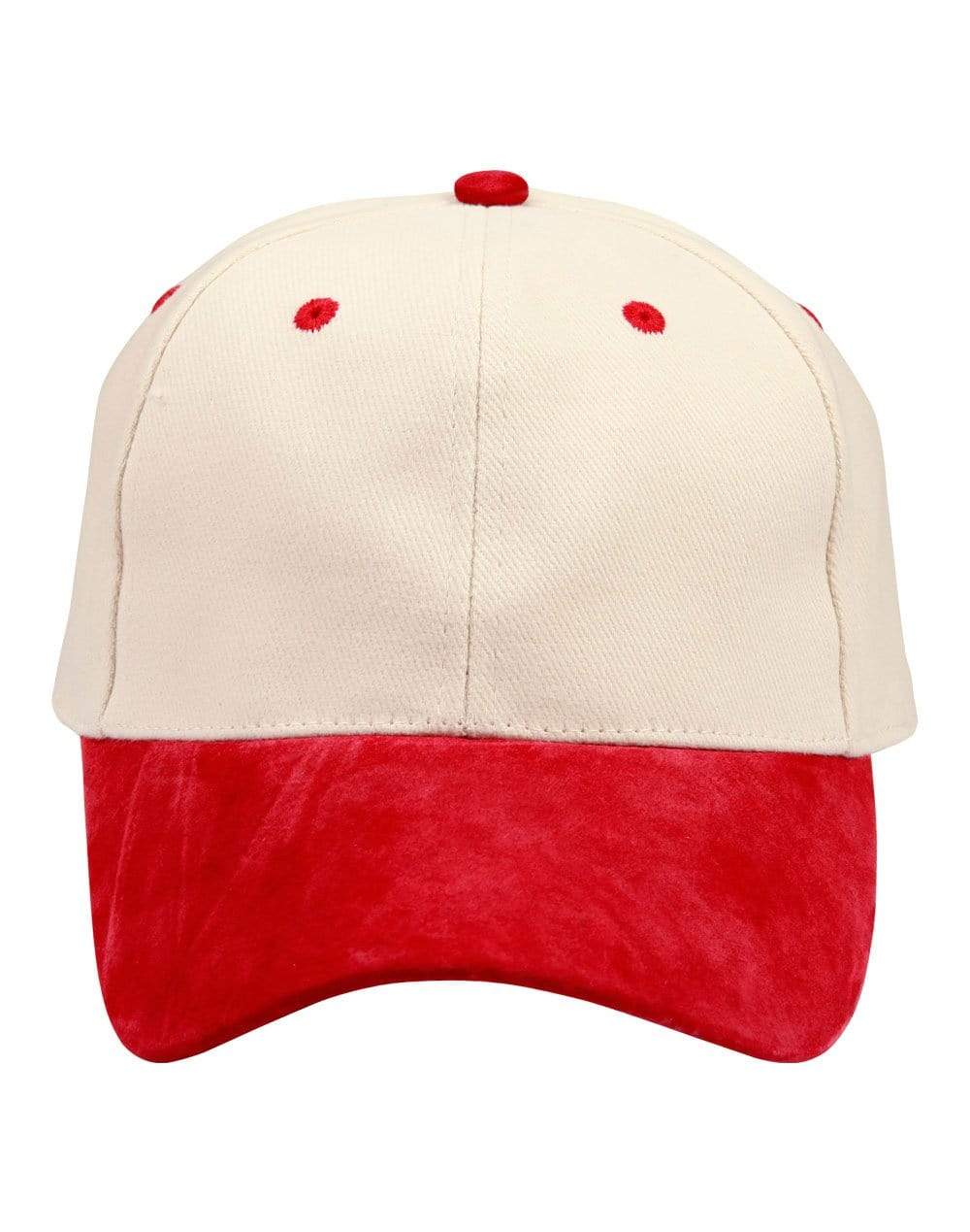 Suede Peak Cap Ch05 Active Wear Winning Spirit Natural/Red One size 