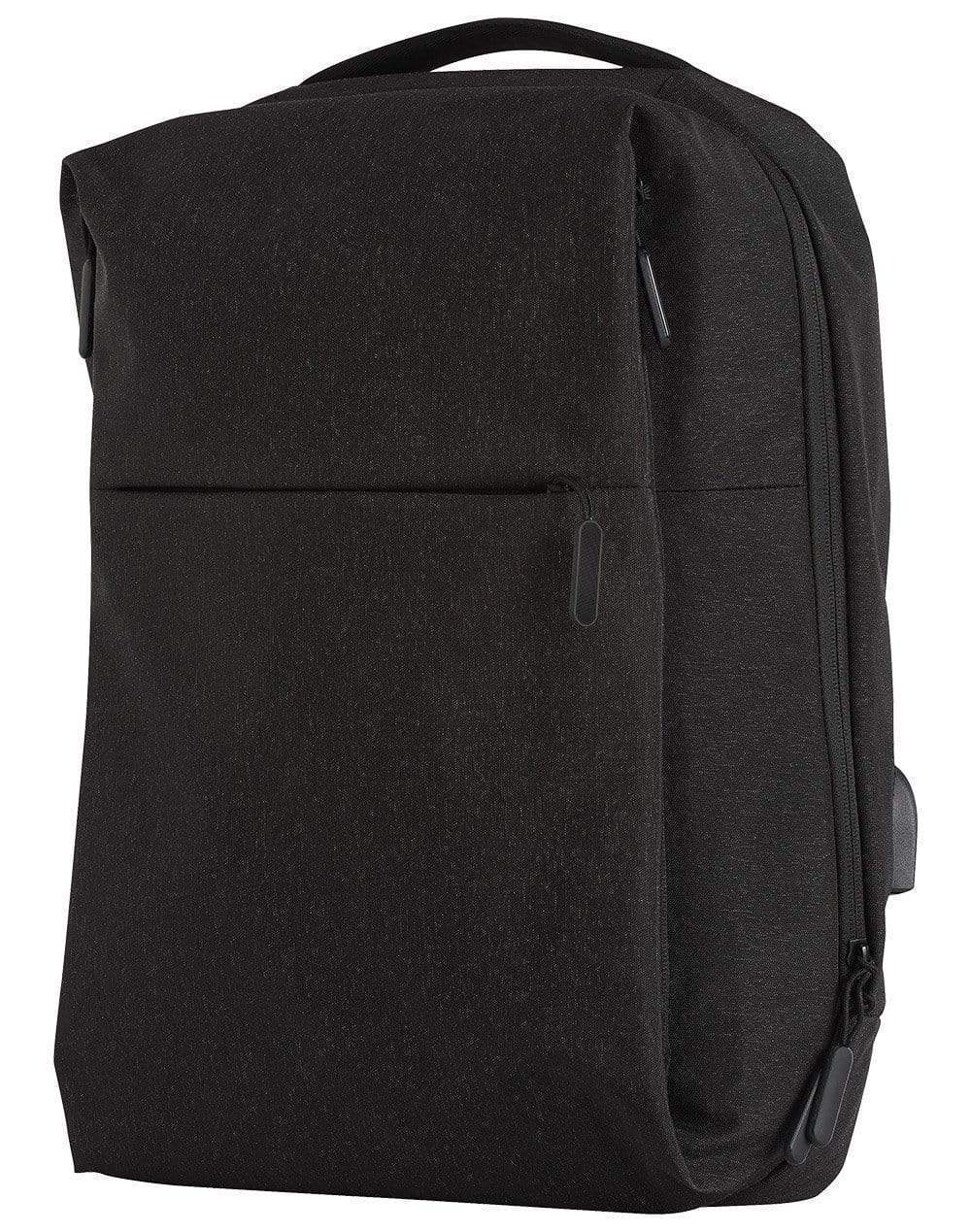 Winning Spirit Executive Heather Backpack B5006 Active Wear Winning Spirit Marl Black 29cmx41.5cmx16cm  