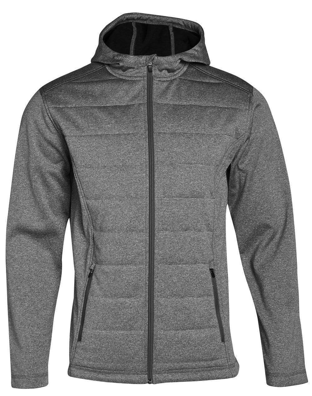 Winning Spirit Jasper Cationic Quilted Jacket- Mens Jk51 Active Wear Winning Spirit Charcoal XS 