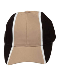 Winning Spirit Tri-colour cap CH83 Active Wear Winning Spirit Sandstone/White/ Black One size 