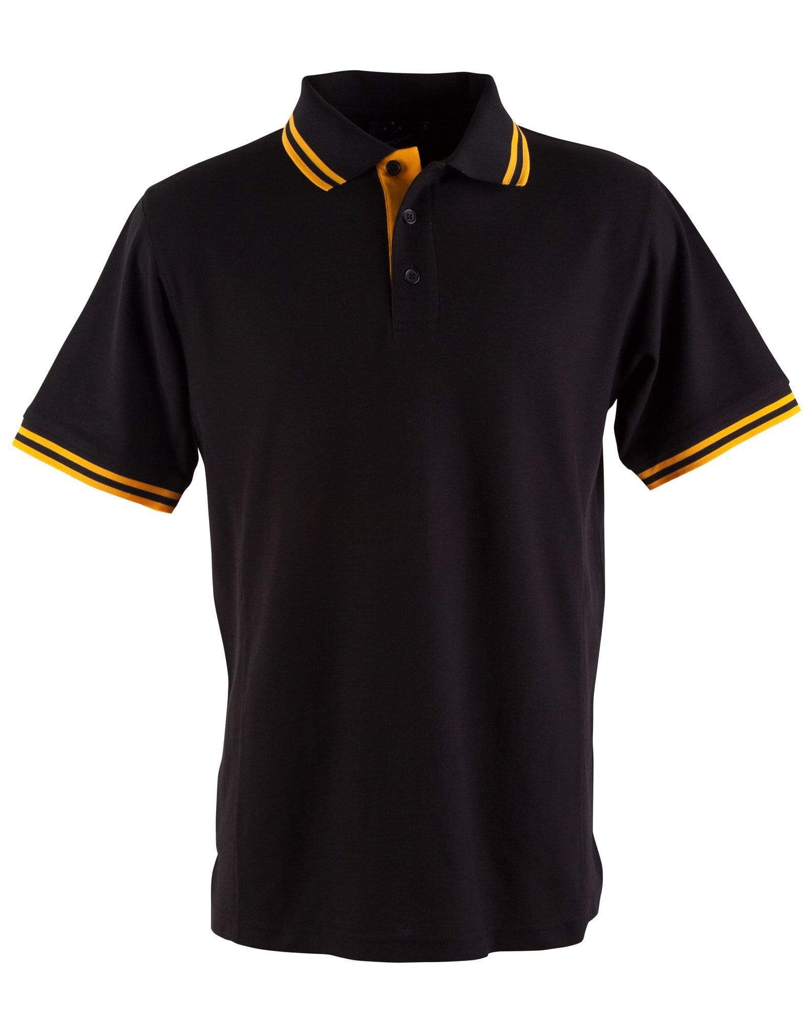 Winning Spirit Grace Polo Shirt Kids PS65K Casual Wear Winning Spirit Black/Gold 6K 