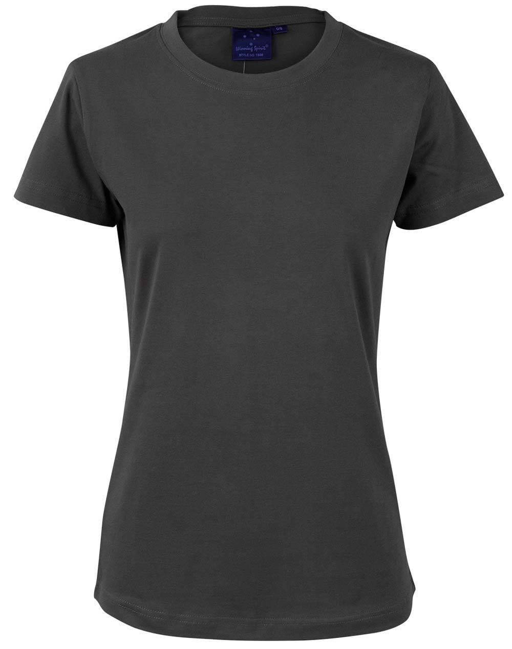 Savvy Tee Ladies Ts38 Casual Wear Winning Spirit Charcoal 6 