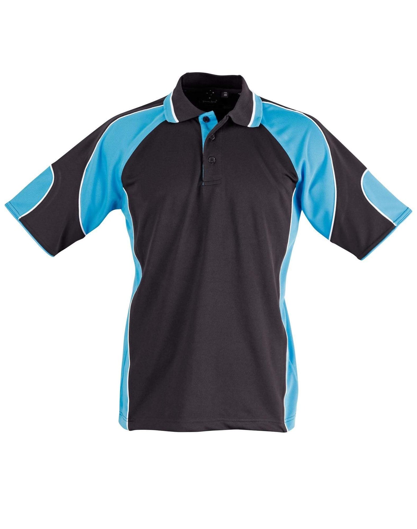 Winning Spirit Alliance Polo Kids Ps61k Casual Wear Winning Spirit Black/Aqua Blue 6K 