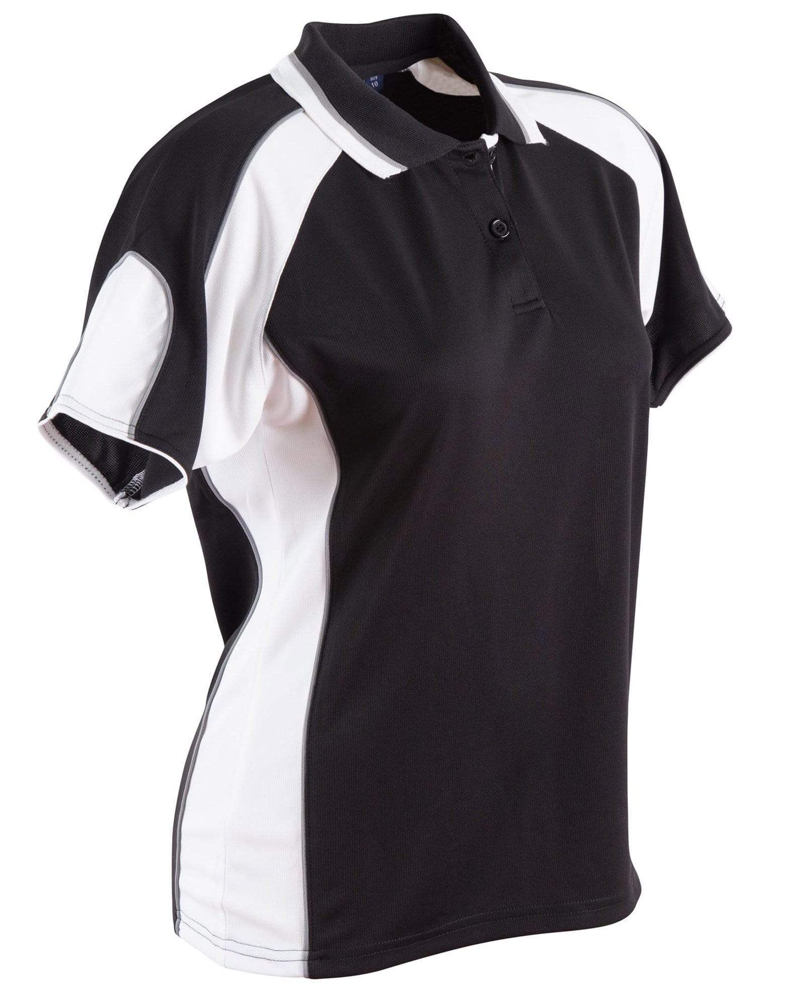 Winning Spirit Alliance Polo Ladies Ps62 Casual Wear Winning Spirit Black/White 8 