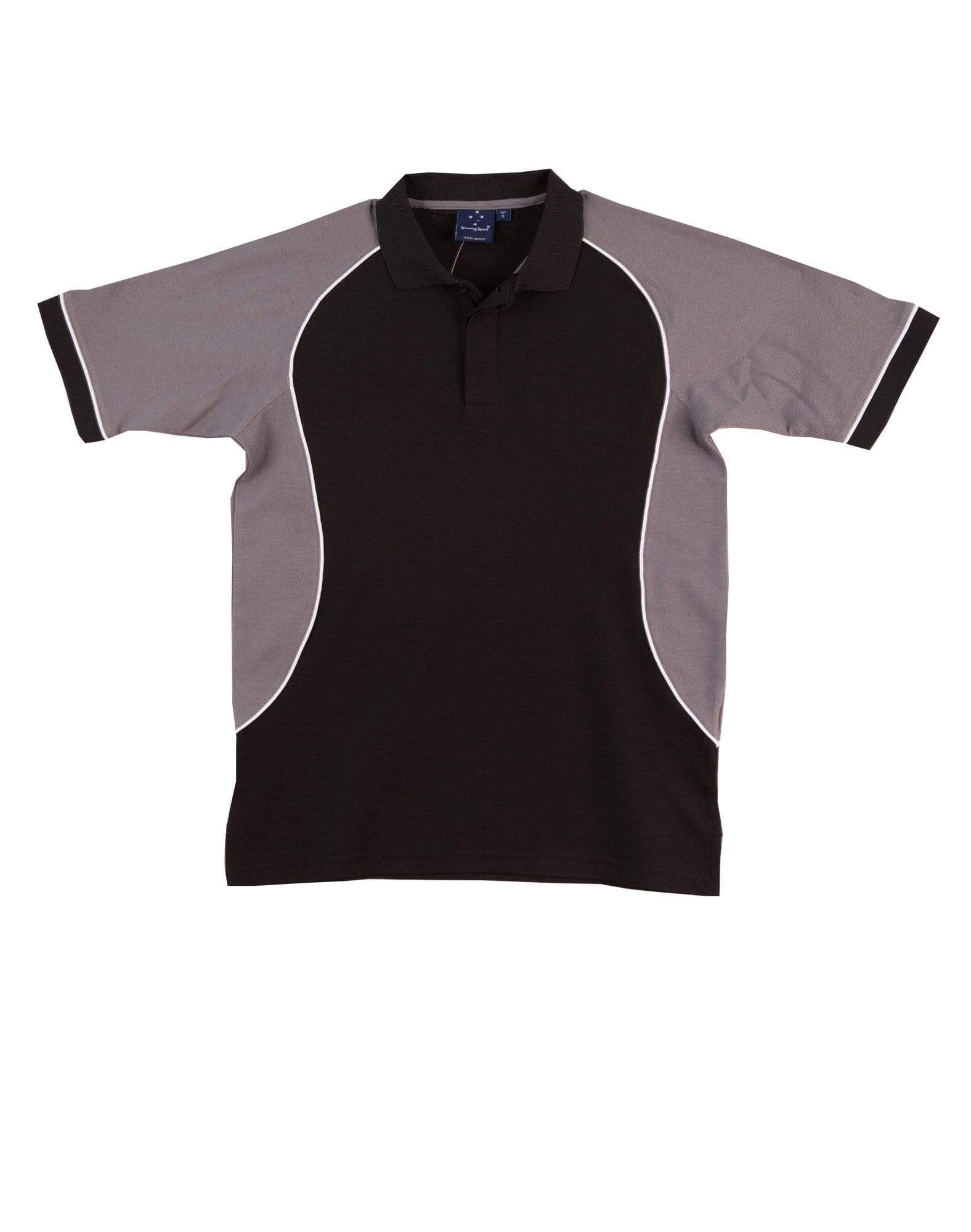 Winning Spirit Arena Polo Shirt Women's Ps78 Casual Wear Winning Spirit Black/White/Grey 8 