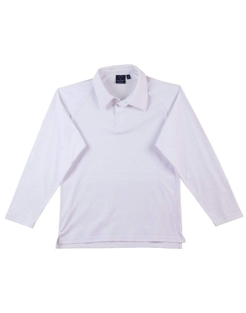 Winning Spirit Cricket Polo Long Sleeve Men's Ps29l Casual Wear Winning Spirit White XS 