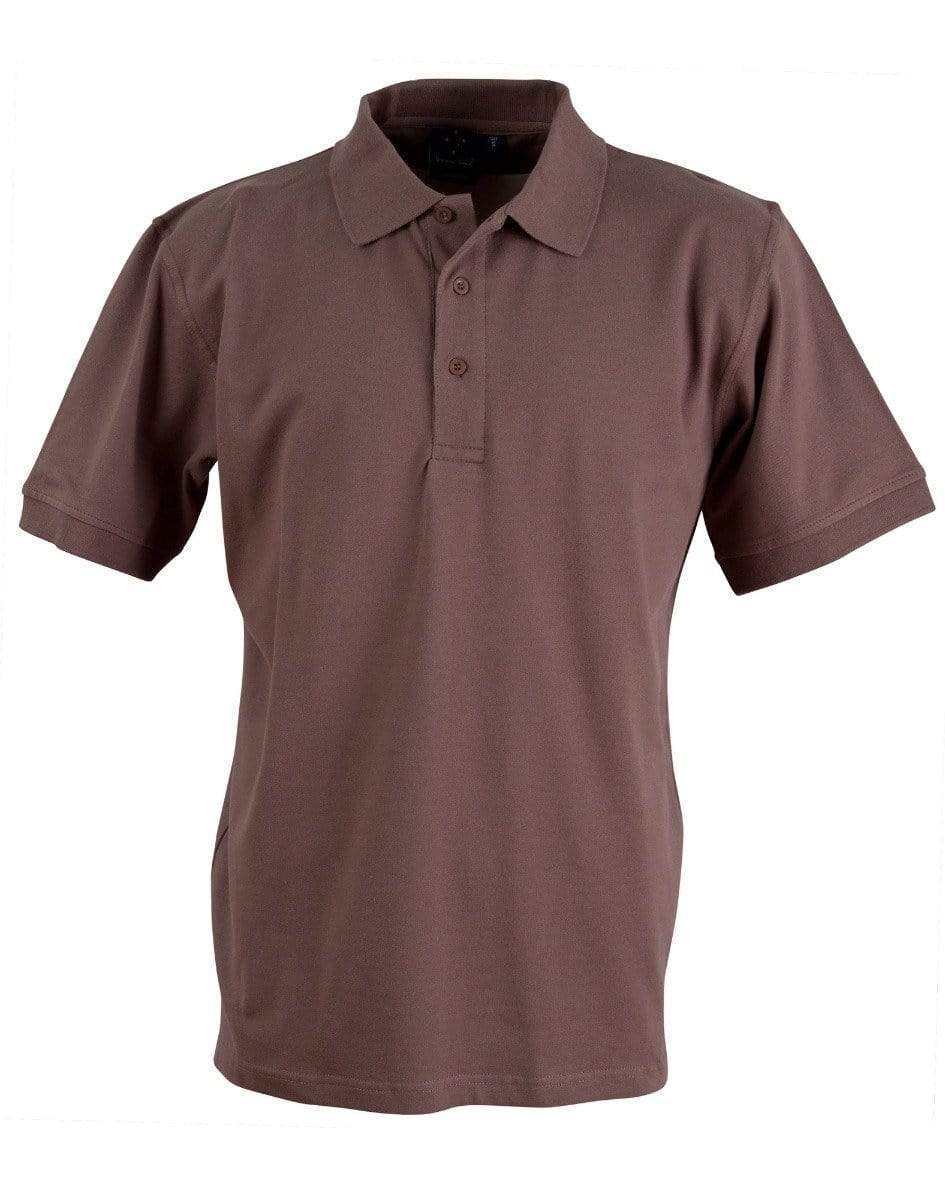 Winning Spirit Darling Harbour Polo Men's Ps55 Casual Wear Winning Spirit Smoke Brown S 