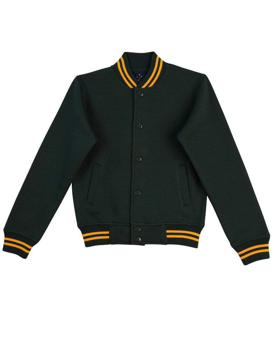 Winning Spirit Fleece Letterman - Unisex Fl11 Casual Wear Winning Spirit Bottle/Gold XXXS 