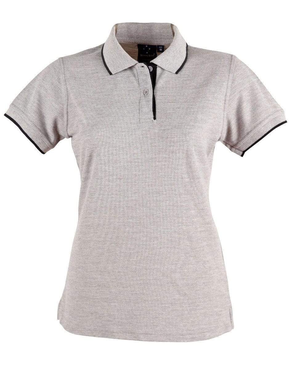 Winning Spirit Liberty Polo Ladies Ps48a Casual Wear Winning Spirit Grey/Black 6 