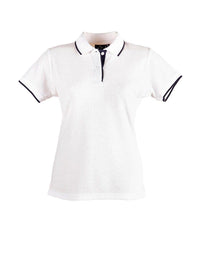 Winning Spirit Liberty Polo Ladies Ps48a Casual Wear Winning Spirit White/Navy 6 