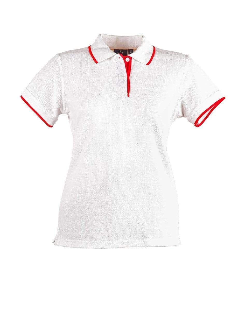 Winning Spirit Liberty Polo Ladies Ps48a Casual Wear Winning Spirit White/Red 6 