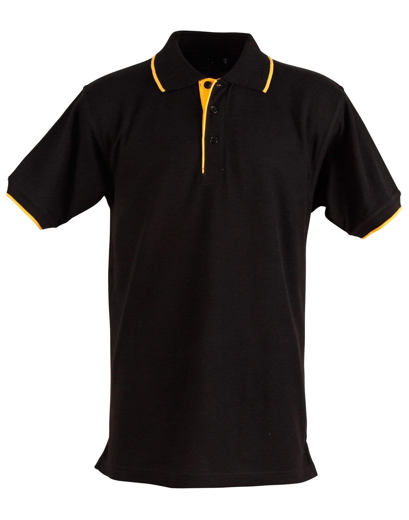 Winning Spirit Liberty Polo Men's Ps08 Casual Wear Winning Spirit Black/Gold S 