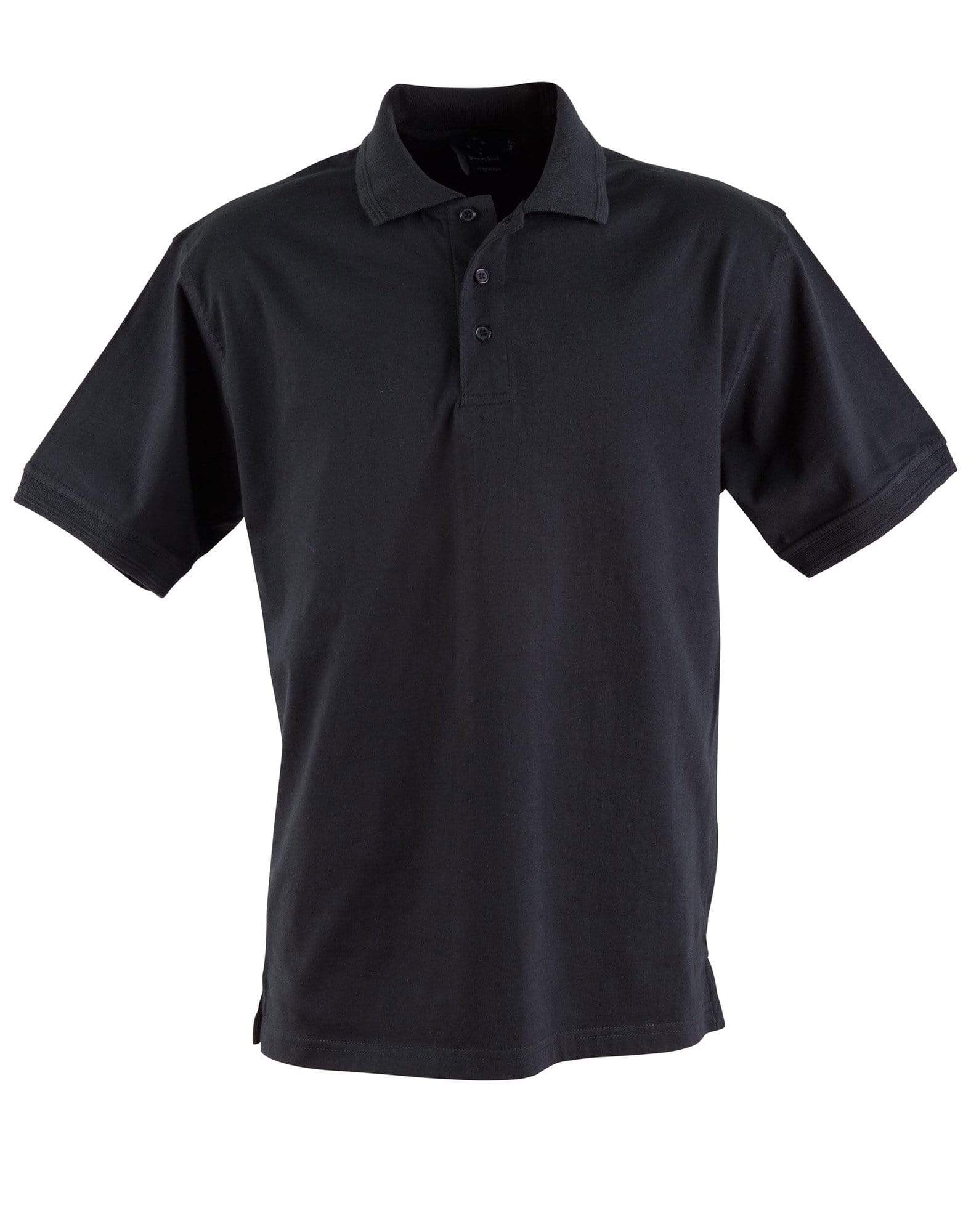 Winning Spirit Macquarie Polo Unisex Ps05 Casual Wear Winning Spirit Black/Black XS 