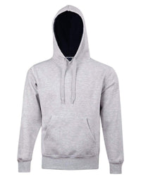 Winning Spirit Passion Fleece Hoodie - Unisex Fl09 Casual Wear Winning Spirit Grey/Navy XS 