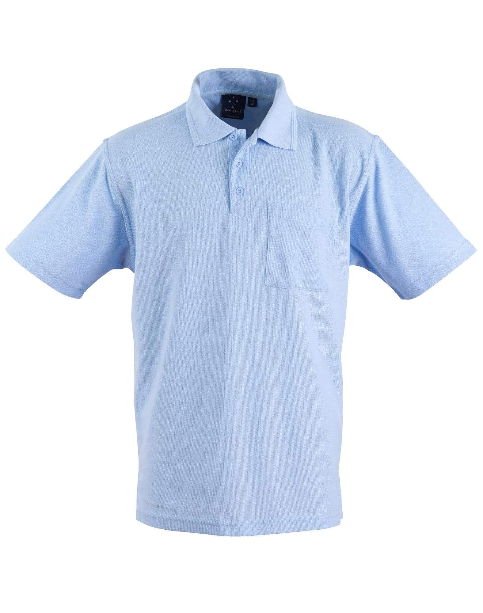 WINNING SPIRIT POCKET POLO Unisex PS41 Casual Wear Winning Spirit Skyblue XS 