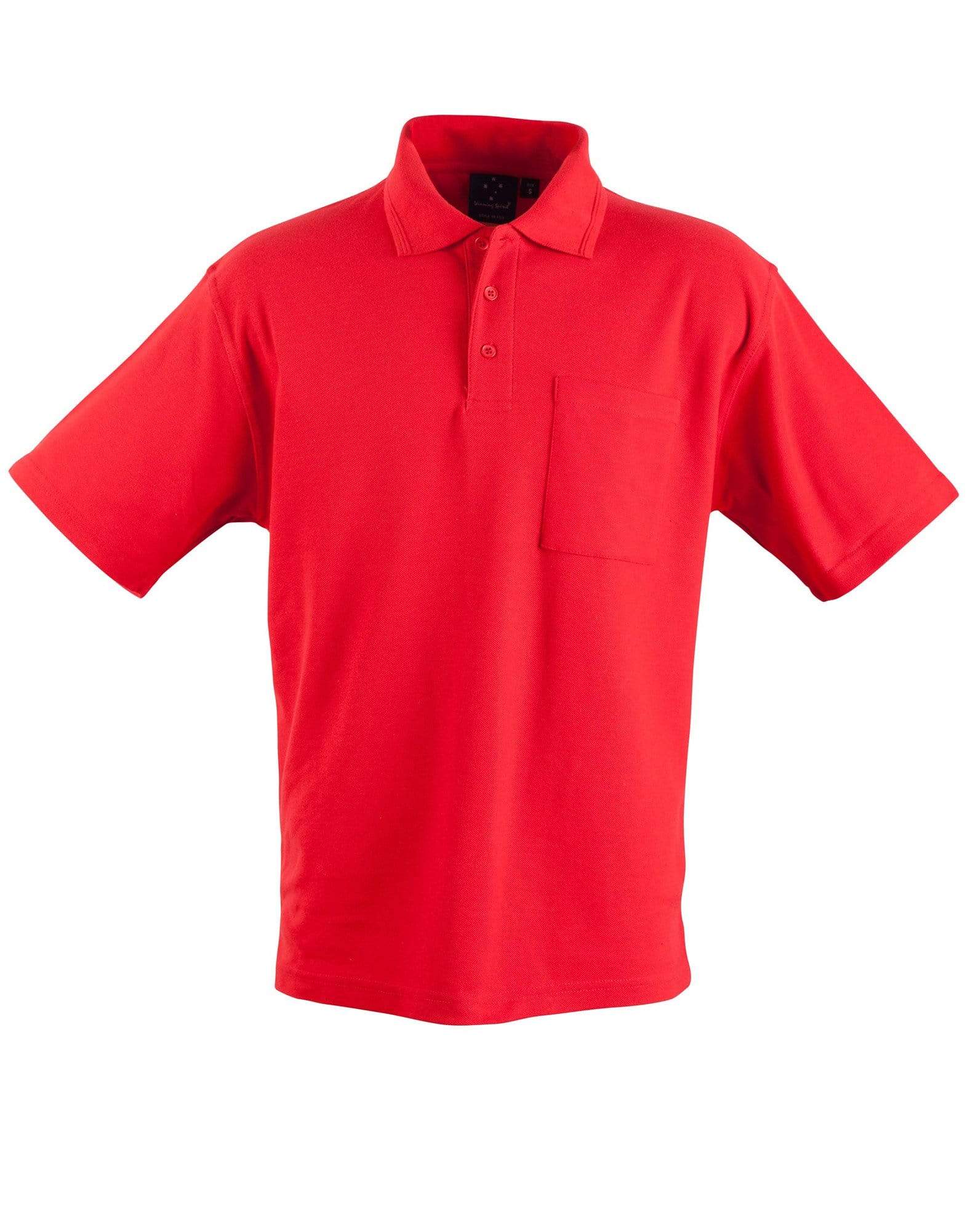 WINNING SPIRIT POCKET POLO Unisex PS41 Casual Wear Winning Spirit Red XS 