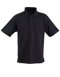 WINNING SPIRIT POCKET POLO Unisex PS41 Casual Wear Winning Spirit Black XS 