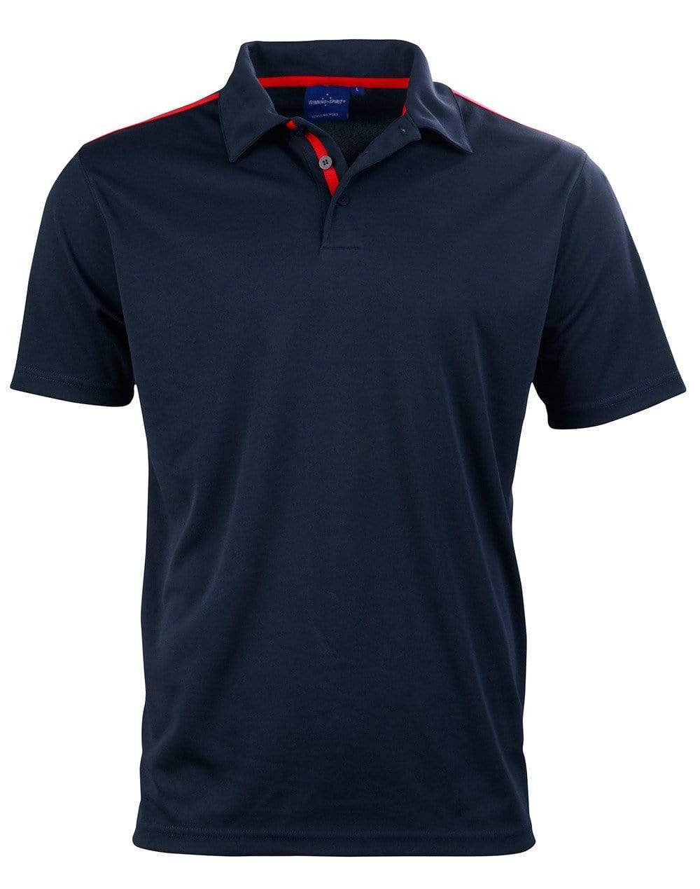 Winning Spirit PS83 STATEN POLO SHIRT Men's Casual Wear Winning Spirit Navy/Red XS 