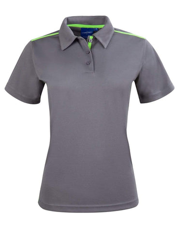 Winning Spirit PS84 STATEN POLO SHIRT Ladies Casual Wear Winning Spirit Ash/lime 6 